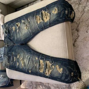 EMBELLISH Mens Ripped Jeans